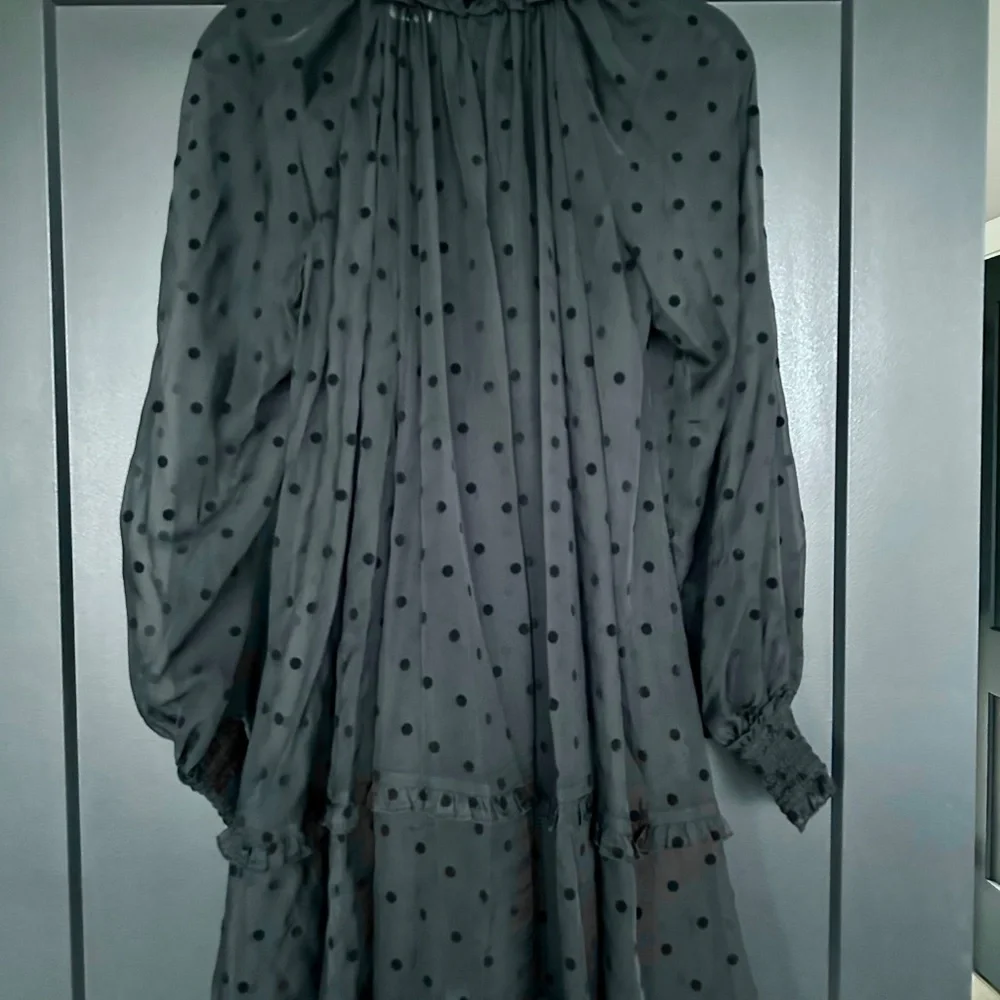 🖤✨ NWT The Kooples Black Sheer Polka Dot 2-Piece Mini Dress | Versatile $415! - Picture 7 of 12